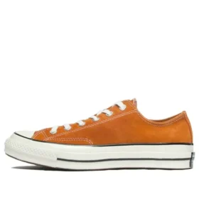 1970s OrangeBitte Retro Turn Fur Low Top Stylish Canvas Shoes Orange