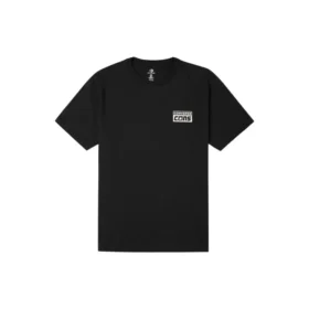 Alphabet Logo Printing Retro Casual Short Sleeve Black