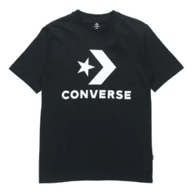 Alphabet Logo Printing Round Neck Short Sleeve Black