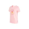 Alphabet Pattern Printing Round Neck Short Sleeve Pink