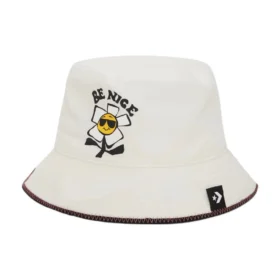 Be Nice Chambray Bucket Hat “Egret”