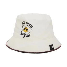 Be Nice Chambray Bucket Hat “Egret”