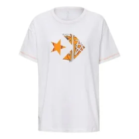Canvas Shoes Logo Print Short-Sleeved White