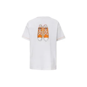 Canvas Shoes Logo Print Short-Sleeved White
