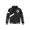 Casual Sports Logo Hooded Jacket Black