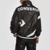 Casual Sports Logo Hooded Jacket Black