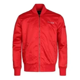 Casual Sports Stand Collar Baseball Jacket Asia Sizing “Red”