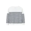 Casual Stripe Crew Sweater Asia Sizing “White Black”