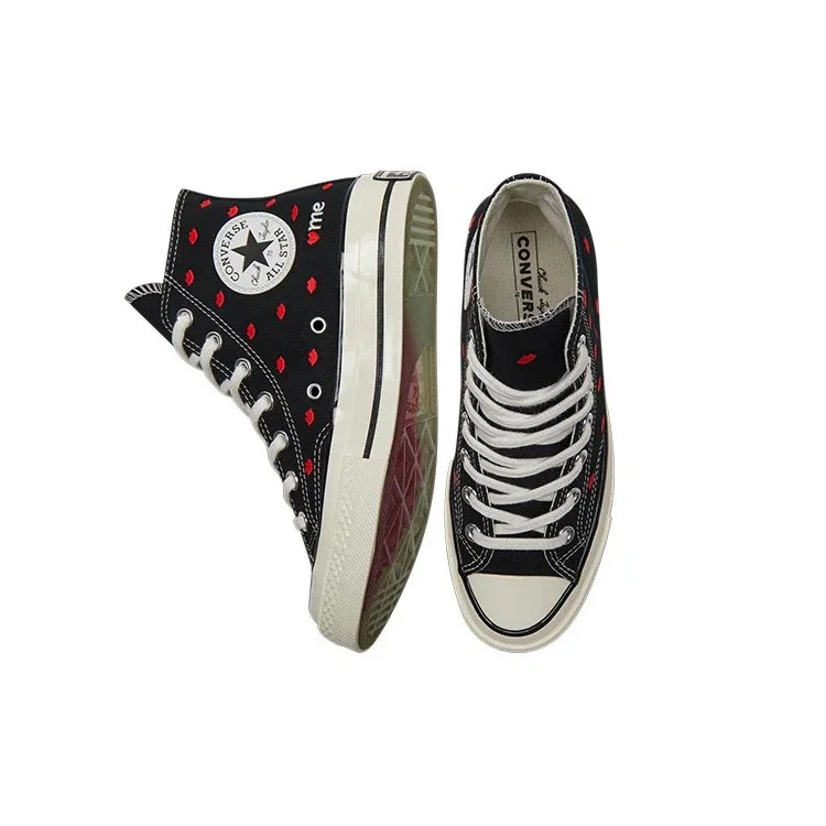 Chuck 70 Embroidered Lips High “Love Me – Black” Chuck 70 Embroidered Lips High “Love Me – Black”