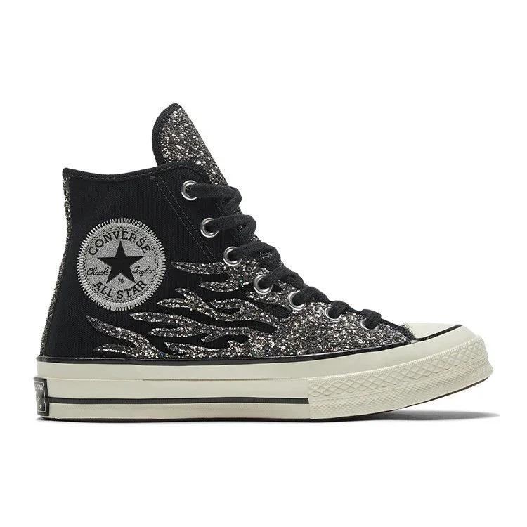 Chuck 70 High “Archival Glitter Flame – Black Egret” Chuck 70 High “Archival Glitter Flame – Black Egret”