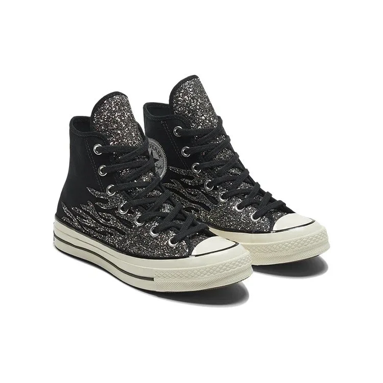 Chuck 70 High “Archival Glitter Flame – Black Egret” Chuck 70 High “Archival Glitter Flame – Black Egret”