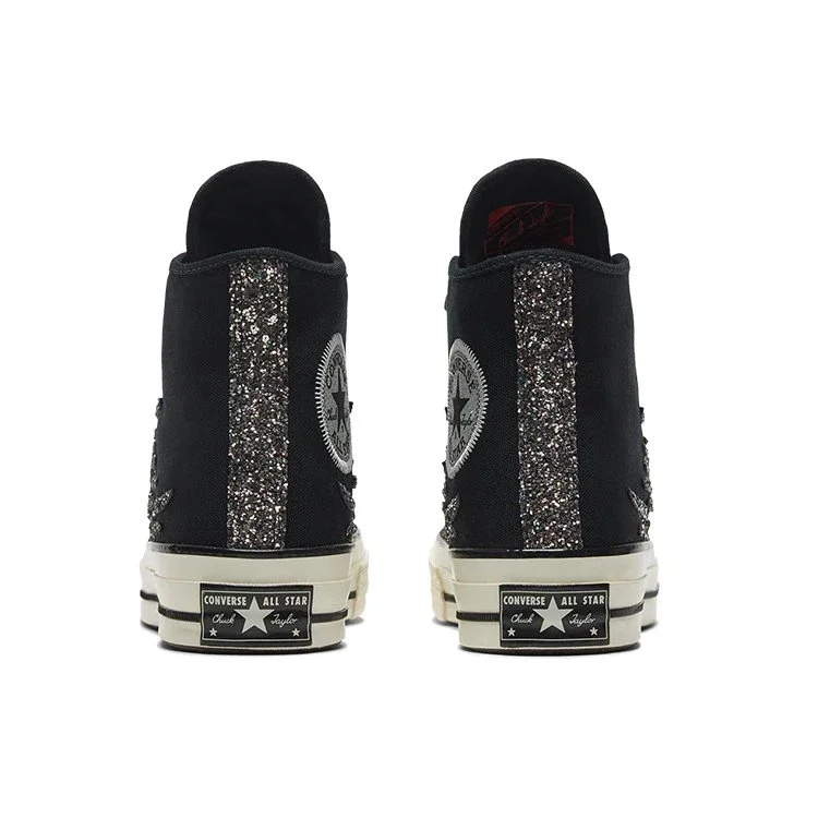 Chuck 70 High “Archival Glitter Flame – Black Egret” Chuck 70 High “Archival Glitter Flame – Black Egret”