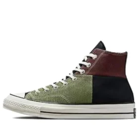 Chuck 70 High “Crafted Patchwork – Trolled Green Earth Brown”