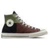 Chuck 70 High “Crafted Patchwork – Trolled Green Earth Brown”
