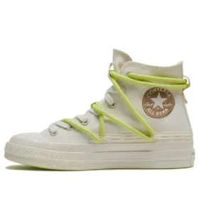 Chuck 70 High Double Laces “White Green”