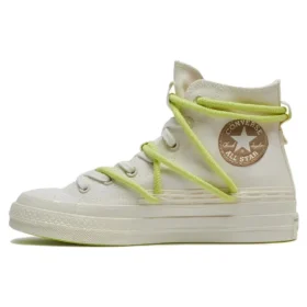 Chuck 70 High Double Laces “White Green”