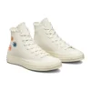 Chuck 70 High “Embroidered Floral – Egret”