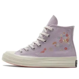 Chuck 70 High “Embroidered Floral Print – Pale Amethyst”