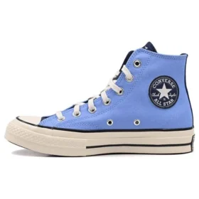 Chuck 70 High Letterman “Lt. Blue Navy Egret”