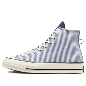 Chuck 70 High “Washed Indigo Hickory Stripes”