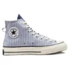 Chuck 70 High “Washed Indigo Hickory Stripes”