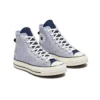 Chuck 70 High “Washed Indigo Hickory Stripes”