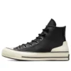 Chuck 70 Leather High “Black Egret”