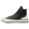 Chuck 70 Leather High “Black Egret”