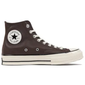 Chuck 70 Leather High “Colorblock – Dark Root Brown”
