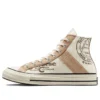 Chuck 70 Leather Overlay High “Egret Champagne Tan”
