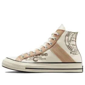 Chuck 70 Leather Overlay High “Egret Champagne Tan”