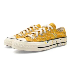Chuck 70 Low “Paint Splatter – Sunflower Gold”