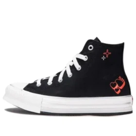 Chuck Taylor All Star EVA Lift Platform Y2K Heart High Top “Black”