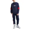 Chuck Taylor All Star Funnel Neck Quarter Zip Crew Sweatshirt Asia Sizing “Navy”