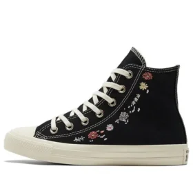 Chuck Taylor All Star High “Embroidered Floral – Black”
