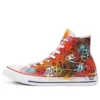 Chuck Taylor All Star High Hand Painted “Orange Red”