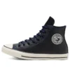 Chuck Taylor All Star High Tumbled Leather “Black Hyper Royal”
