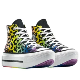 Chuck Taylor All Star Lift Double Stack Platform Pride High “Chaos Fuchsia Orange Rind”