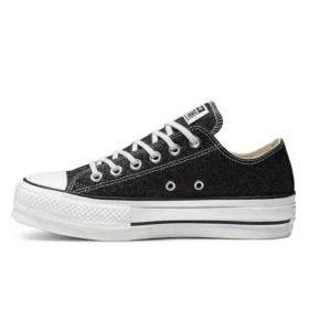 Chuck Taylor All Star Lift Glitter Low Top Thick Sole “Black White”