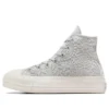Chuck Taylor All Star Lift Platform Crochet “Grey White”