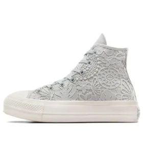Chuck Taylor All Star Lift Platform Crochet “Grey White”