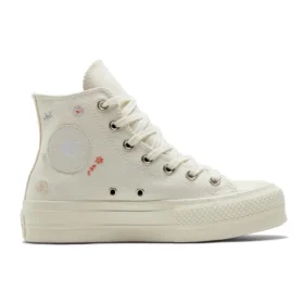 Chuck Taylor All Star Lift Platform “Embroidered Floral – Egret”