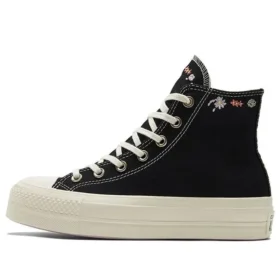 Chuck Taylor All Star Lift Platform High “Embroidered Floral – Black”