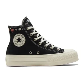 Chuck Taylor All Star Lift Platform High “Embroidered Floral – Black”
