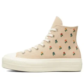 Chuck Taylor All Star Lift Platform High “Embroidered Roses”