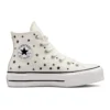 Chuck Taylor All Star Lift Platform High “Embroidered Stars – Egret”