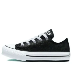 Chuck Taylor All Star Lift Platform Iridescent Leather “Black White”