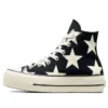 Chuck Taylor All Star Lift Platform Large Stars High “Black White”