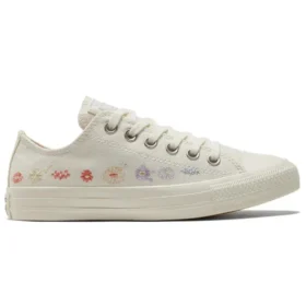 Chuck Taylor All Star Low “Embroidered Floral – Egret”