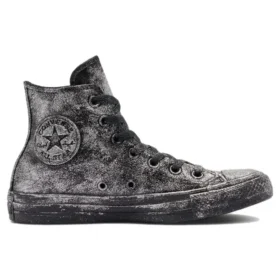 Chuck Taylor All Star Luxe Leather “Black Gray Silver”